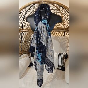 NANCY sheer Turkish scarf with Chanel CC pattern